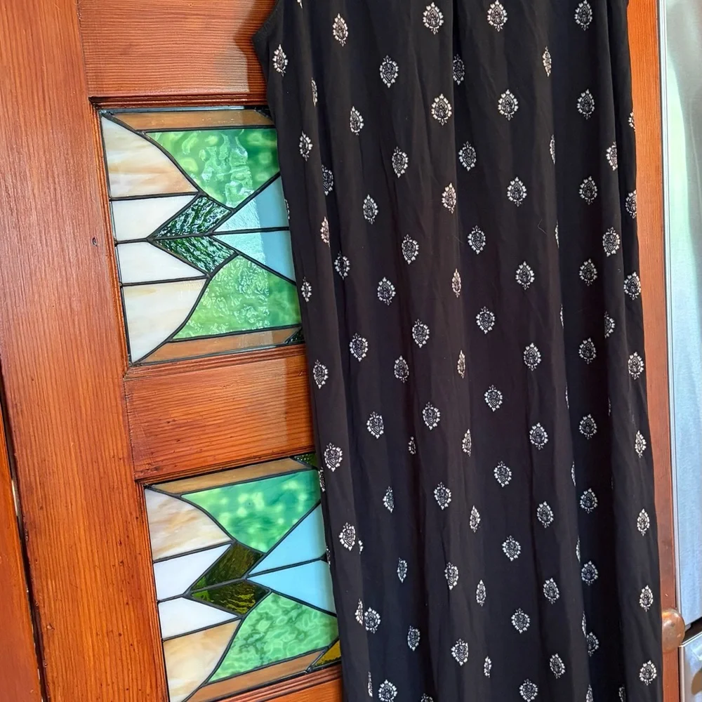 J. Jill tall Large Black Printed Maxi Dress - Picture 6 of 6